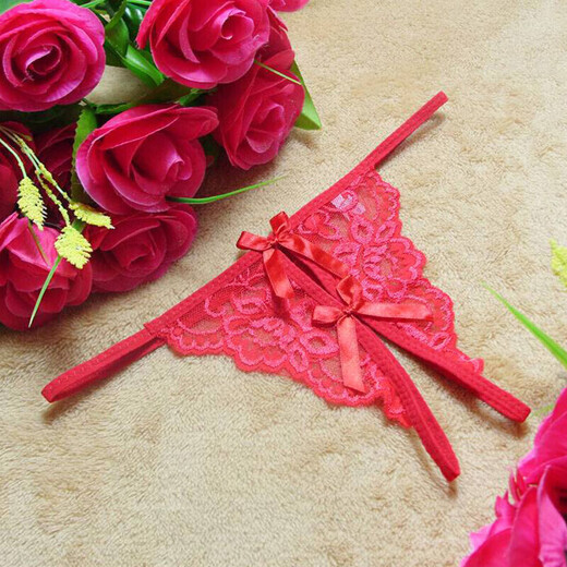 Long Night Sexy Lace T-Pants Open-Style SM Strap-style Lace Panties T-Pants Passionate Temptation Y-Type Red