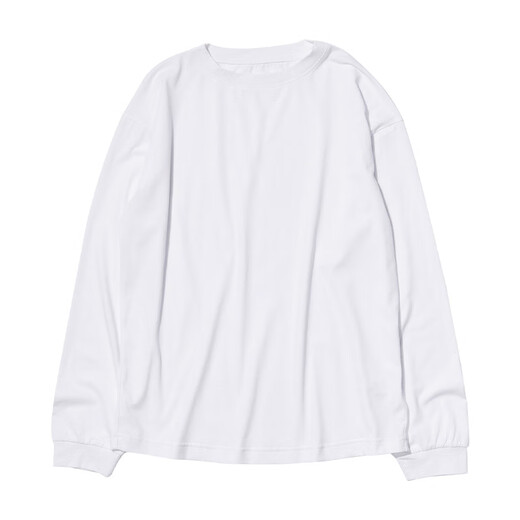 Youlan parent-child sensitive skin can also wear 25 spring and summer women's soft hemp long-sleeved T-shirt bright white 165