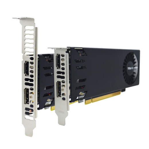 Tita GTX1050Ti/1650/745/1030RTX3050 design AI half-height single slot 4G/8G/4K/8K small chassis industrial control gaming knife card semi-length graphics card RTX3050 6GD6 DP+HDMI