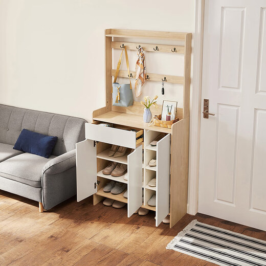 Lin's Home Nordic Simple Shoe Cabinet Breathable Multi-layer Home Entry Entrance Cabinet Storage Wood Industry Storage Cabinet JS2N