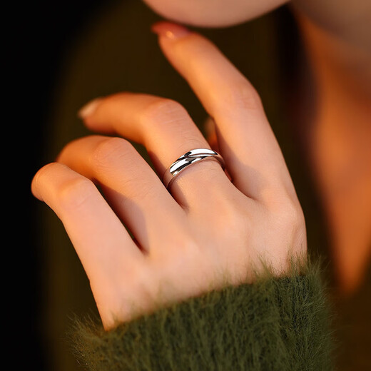 MZMZ Platinum Couple Ring PT950 Platinum Pair of Rings Engagement, Wedding, Valentine's Day, Birthday Gift for Girlfriend, Wife, Light Luxury - Couple Ring