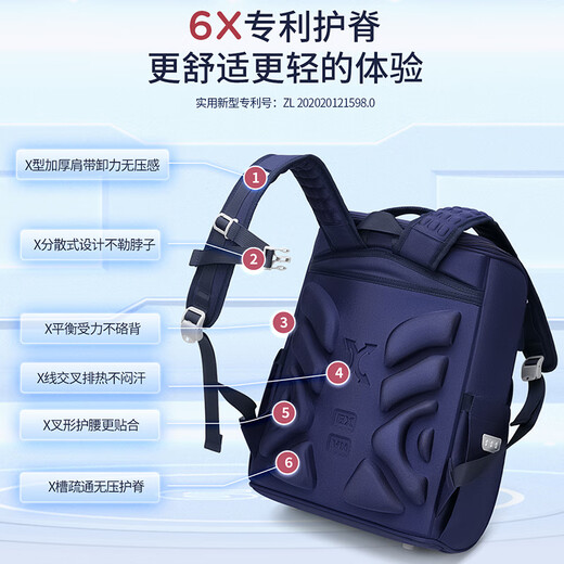Ninth Castle schoolbag primary school students spine protection and burden reduction children's schoolbag 3-6th grade water-repellent large capacity backpack for boys and girls