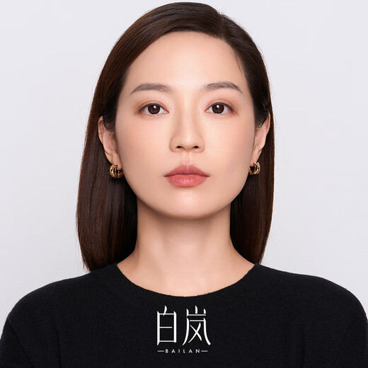 Bai Lan's Good Grain Earrings 925 Silver Women's Niche Design Light Luxurious Exquisite Earrings and Ear Buttons Birthday Gifts for Wife Good Grain Earrings