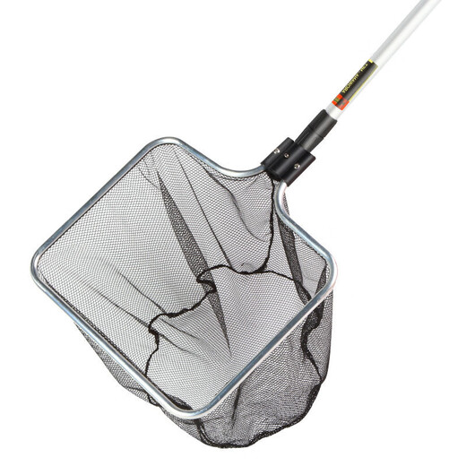 Haizhen fishing net, fishing net, koi fish pond net, goldfish fish tank copy net, aluminum alloy small dragon fish hand copy net, stainless steel retractable small size, length 83cm, net depth 20cm