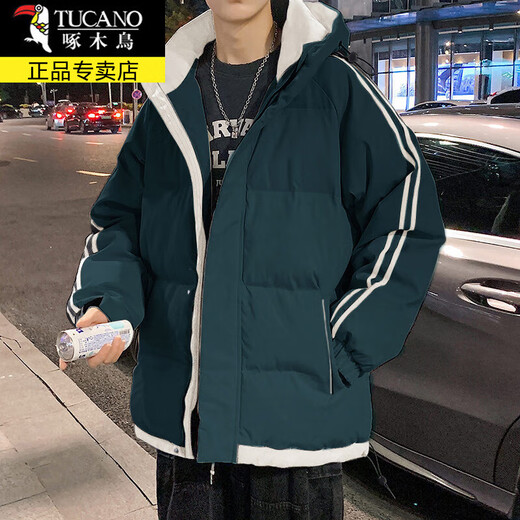 Veste en coton de pic (Tucano) pour vêtements pour hommes pour l'automne et l'hiver plus en peluche en coton épaissis