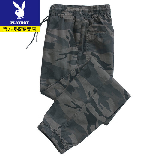 Playboy Spring, Sommer und Herbst Stretchhose für Männer lose und vielseitige trendige Fußgänger-Tarn-Tarn-Arbeitskleidung für Arbeitsplätze für Arbeitsschutzhosen für Männer 826 Frühlings- und Herbst-Dicke-Stil vier Taschen Fuß-Länge-Hosen 4xl 190 (180-200jin [Jin gleich 0,5 kg]))