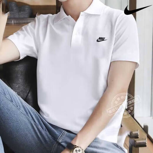 耐克（NIKE）T恤装 夏夏季新款运动服高尔夫休闲跑步短袖全棉翻领透气POLO衫 FN3895-100-白色棉质-主推款 S (165/84A)
