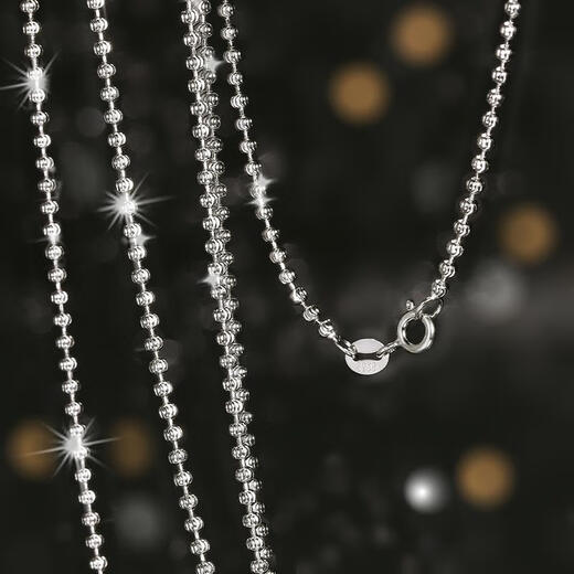 Only double diamond chain with round beads and beans, sterling silver necklace for women, 18k gold plated, no pendant, naked chain, 925 sweater chain, guaranteed sterling silver, fake one, lose four