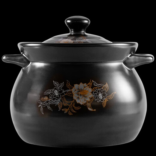 German quality casserole, gas stove, casserole, stew pot, household gas pot, soup pot, ceramic pot, small clay pot, two-color flower, 3-5 people burned, new 3892ml
