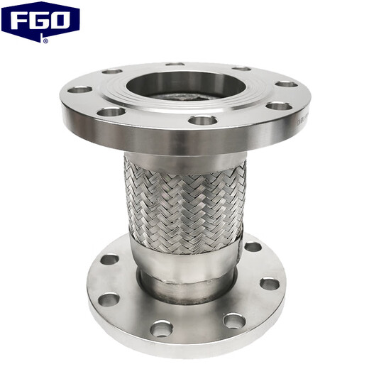 FGO stainless steel metal braided hose overall 304 flanges at both ends BWG-16P PN16 DN250 2 meters long
