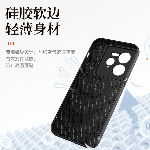 Mlnew Realme GT7Pro lens all-inclusive mobile phone case RMX5010 protective case Realme GT7 racing version lambskin mobile phone case RMX5090 anti-fall protective case 5G anti-slip graphite black with high-definition full-screen curved screen soft film