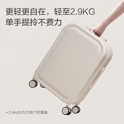 爱华仕收藏家系列行李箱20可登机箱十大品牌出差密码箱女学生旅行拉杆箱 轻柔烟白【收藏家系列】 20英寸 可登机箱