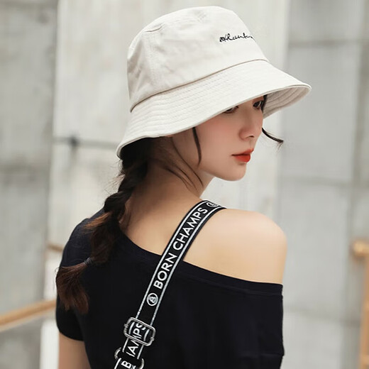 GLO-STORY sun hat Korean style unisex basin hat retro versatile fisherman hat MMZ814102 beige