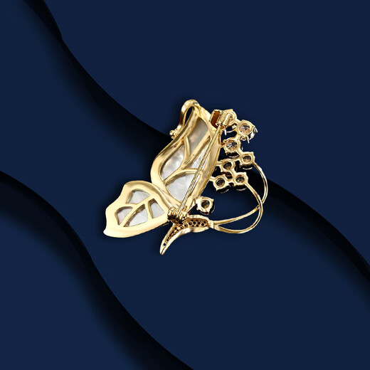 Marco Bizzarri brand light luxury fresh butterfly brooch high-end women's retro accessories pin suit coat accessories niche collar pin Valentine's Day gift for girlfriend and wife birthday gift
