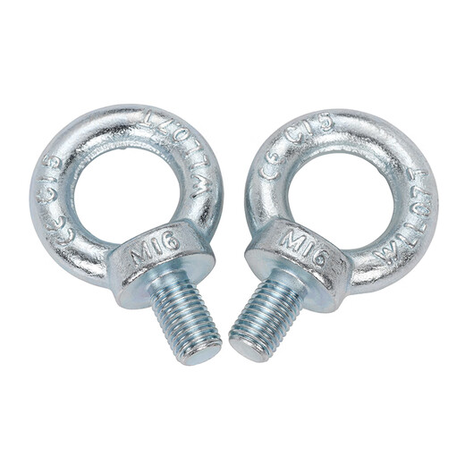 JINGGONG national standard galvanized lifting eye screw GB825 German standard marine mold ring ear lifting bolt M6M8M10M12M14 national standard M12 (recommended load bearing 0.5 tons) (2 pieces)