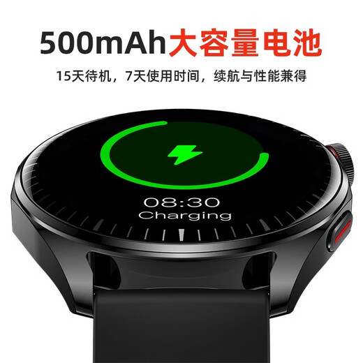 2025 Nuevo Huawei Xiaomi Teléfono móvil Universal Smart Smart Wraw Azgar Monitoreo de la presión arterial, frecuencia cardíaca de oxígeno en sangre, reloj de ácido úrico negro/redondo (versión superior no invasiva en sangre, presión arterial, ácido úrico)