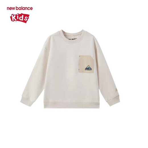 newbalance nb children's clothing 25 years spring new style men's and women's versatile casual sports round neck pullover sweatshirt 7ZF12053 7ZF12053-KH 140 cm