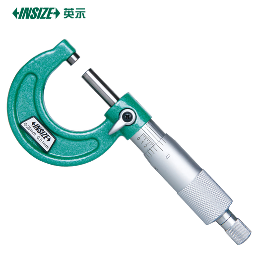INSIZE outer diameter micrometer mechanical spiral micrometer industrial grade measuring tool high precision 0.01mm/3203 3203-50AC range 25-50x0.01mm with standard rod