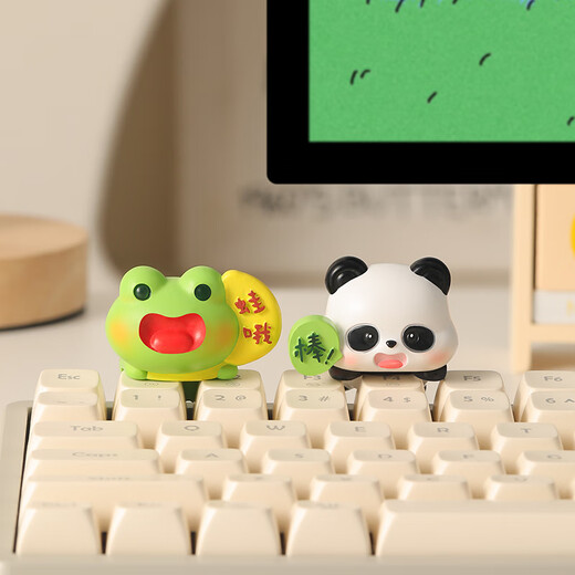 Qile desktop small ornaments cute healing to best friend girl boyfriend birthday gift computer car central control screen decoration ppa small animals (one set four)