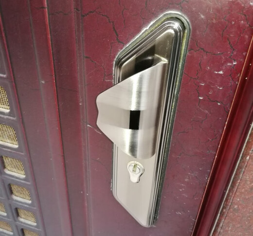 JPHZNB old-fashioned Panpan door lock Xiaoshuai thickened handle lock body super C-level lock cylinder anti-theft door universal door lock with super C-level lock cylinder 45-55mm left outer key