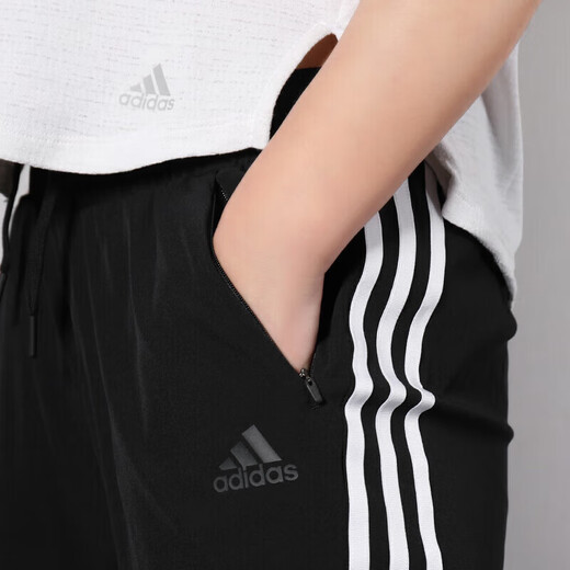 阿迪达斯 （adidas）套装女装25春夏防风梭织连帽夹克宽松外套跑步运动束脚长裤2件套 JZ2162+DY8696 S