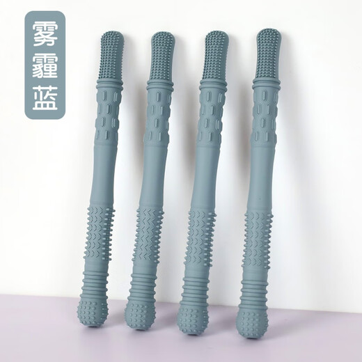 Guanxiangniao Teething Stick Baby Teething Stick Hollow Straw Teether Chewable Child Massage Gum Food Grade Soft Bite Matcha Green*/1pc Silicone Hollow Teether Tube