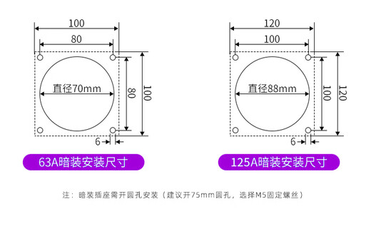 XMSJIP67防水工业插头连接器63A/125A 3芯4心5孔防爆航空插座公母 HF-043125A3芯插头