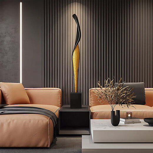 Yisennuo light luxury abstract art ornaments entry entrance cabinet vertical height decoration living room Italian minimalist high-end floor-standing sculpture Back to Time, about 80cm high