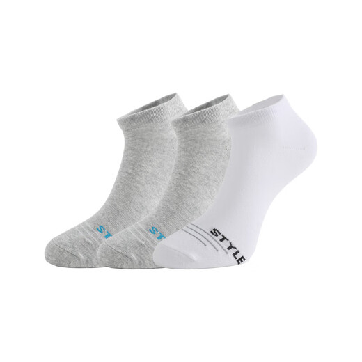 
Jewish new solid color simple and comfortable versatile boat socks men's socks (3 pairs) LY D light gray/light gray/white 6629 3 pairs, single size