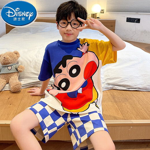 Disney Boy Pyjamas Kinder Sommer dünne Baumwolle kurzärmeliger Anzug mittelgroßer Kinder 12-jähriger Junge modische Sommer-Heimkleidung 686 110 8 Größen Empfohlen 90-100 cm Gewicht 2