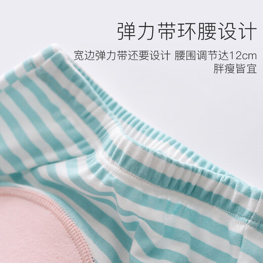 CLCEY婴儿如厕训练裤尿布裤夏季男女宝宝尿布兜戒尿不湿神器可洗内裤薄  绿色恐龙（三条b 90码（适合5-15个月