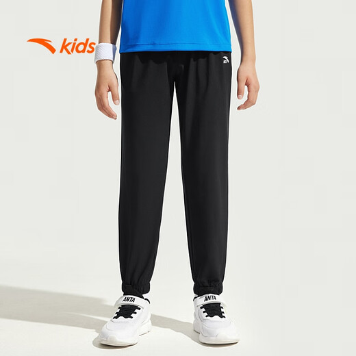 Anta children's woven sports trousers for boys and girls 2025 summer comfortable and thin woven sports trousers A72527501
