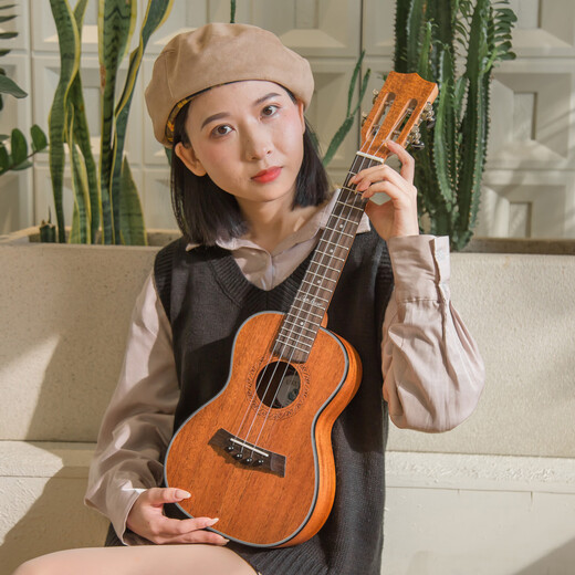 Andrew Ukulele Children para adultos Guitarra pequeña de 26 pulgadas [Vector] Peach Heart