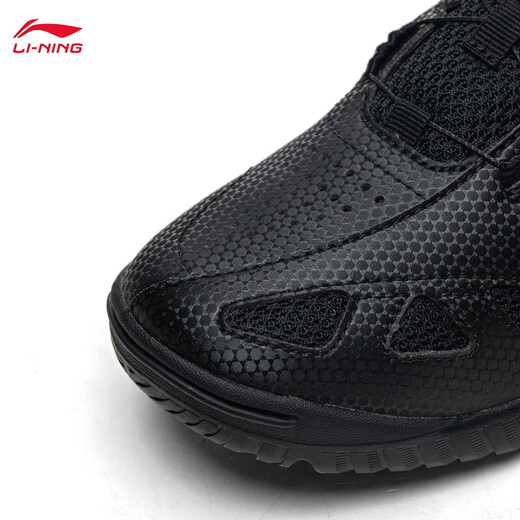 Li Ning MAGE ESS table tennis shoes for men and women, mesh breathable, shock-absorbing and wear-resistant, national team professional table tennis training shoes, black 41