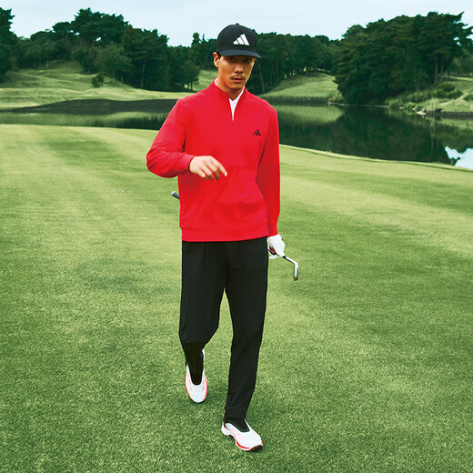 阿迪达斯（adidas）高尔夫球鞋男鞋25全新AdiZero ZG舒适轻量稳定支撑BOA高尔夫男鞋 白/红/黑 IH9896 42