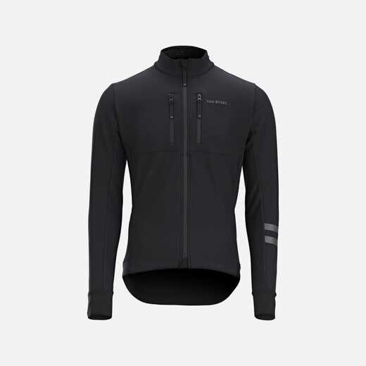 Decathlon mountain road bicycle cycling suit men and women winter weatherproof jacket cycling windbreaker black-men's style L