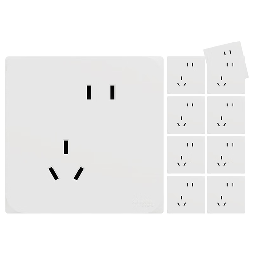 Schneider Elektrisch falsch ausgerichtet Fünf-Loch-Steckdose zehn-lag-Paket 86-Typ Wall Switch Socket Panel Set Huan Yue Qingyi White