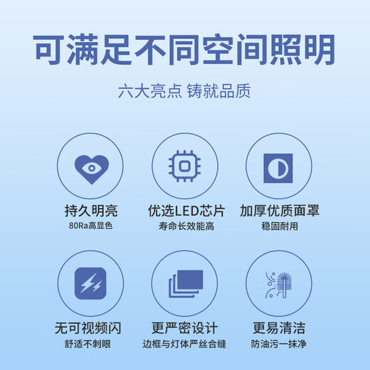 OPPLE led kitchen light 36W integrated ceiling light bathroom flat light aluminum gusset light 300 600 white light 5700K