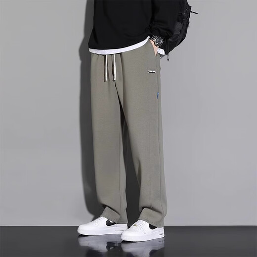 Lustige NASA Lose große Hosen für Herren Frühling und Herbst neue Sportarten Straight Casual Hosen plus Fett plus trendige Fetthosen schwarz 2xl (130-145jin [Jin gleich 0,5 kg])