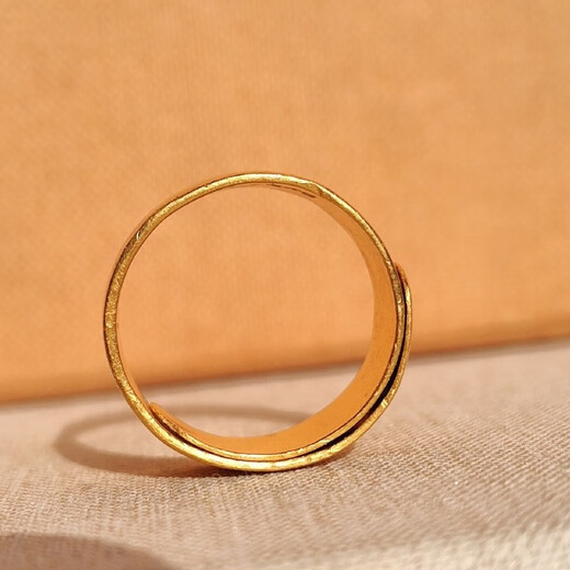 QUAMER Old Phoenix Gold Store New Chinese Style Imitation Republic of China Old Gold Ring Old Antique Light Luxury Fashion Versatile Personality Retro Plated Ring