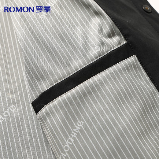 Romon Anti-wrinkle Jacket Men's Lapel Spring and Autumn Business Casual Jacket Middle-aged and Youth Tops Executive Workwear Jacket