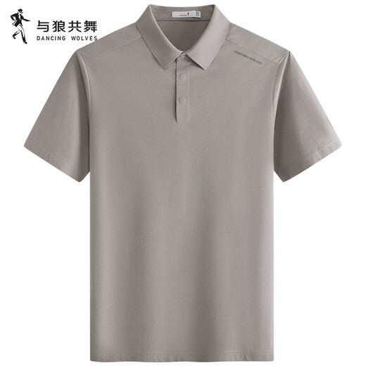 Dances with Wolves Quick-drying Lapel Short Sleeve T-Shirt Men's 2025 Summer New Men's Business Casual Sunscreen POLO Shirt 6012 Khaki 701 M (170)