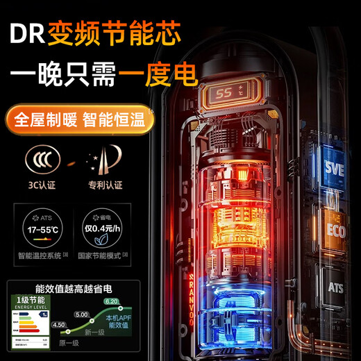 Xiaomi Guoba's new graphene household energy-saving air heater winter electric heating bedroom large area export to domestic sales top with remote control model 200 whole house heating variable