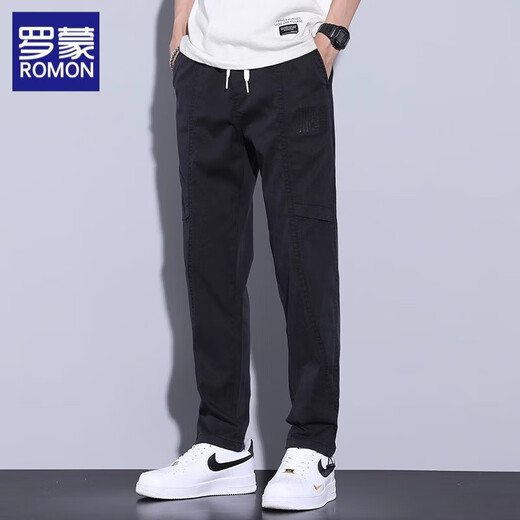Romon Casual Pants de alta gama High-End Summer New Sports Silk Seda suave y versátiles de secado rápido Biros sueltos 2292 Gray XL (recomendado 115-140Jin [Jin equivale a 0.5 kg])
