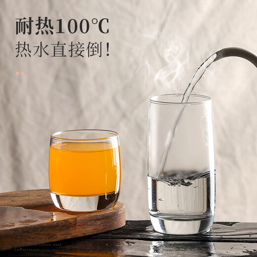 Luminarc Luminarc Glass glass cup transparent milk breakfast cup simple household heat-resistant drinking water brew tea cup juice 13790-transparent-pack 290ml 6 pieces