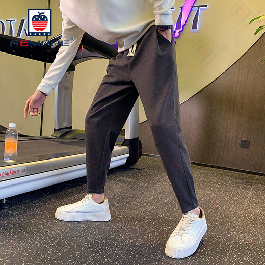 Pantalon décontracté Aemape pour hommes pantalons hétéros beaux pantalons masculins de style hiver 2025 Nouveau été noir petit pieds noirs réguliers xl recommandés dans 135 Jin [Jin est égal à 0,5 kg]
