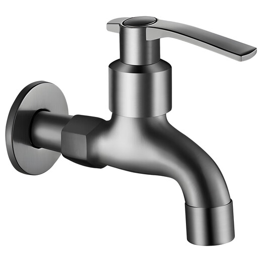 Panluo German Gun Gray Full Copper Faucet Home Balcony Mop Pool Outdoor Antifreeze Tap Water Single Cooling Washing Machine Faucet Gun Gray-11cm Regular Style + Anti-Splash Mesh Nozzle Extra Thick Full Copper High-Quality Valve Core