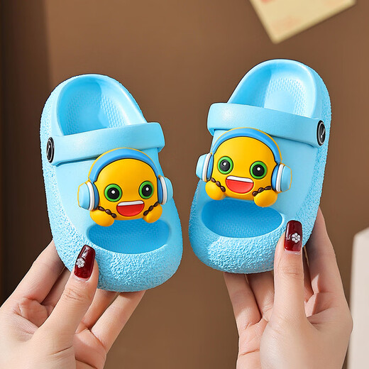 HA Fat Pig Dely's Slippers для мальчиков и пещерных туфель для мальчиков и девочек 2025 Летний новый стиль мягкий подолож и солип детские детские тапочки Желтые 20-21 размер 13 см.
