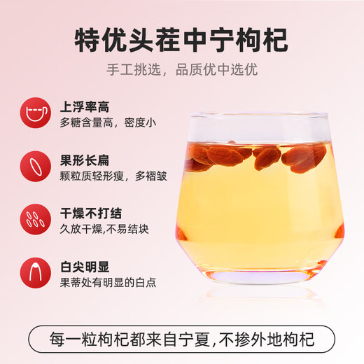 
Qilixianghong wolfberry Zhongning first-rate special grade wolfberry 250g new product Ningxia free-wash wolfberry tea soaked in water