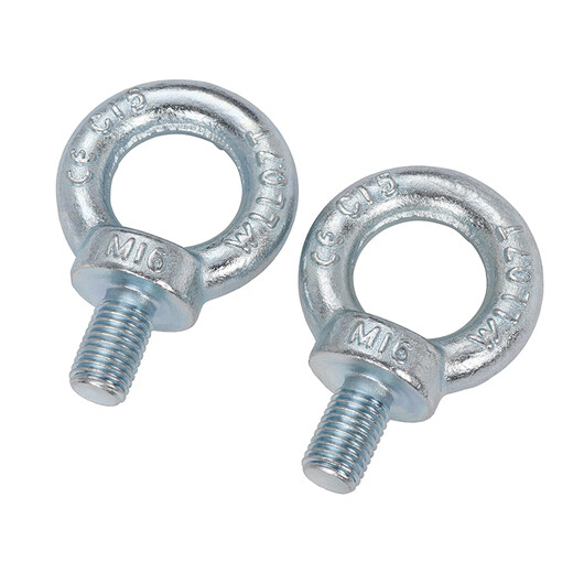 JINGGONG national standard galvanized lifting eye screw GB825 German standard marine mold ring ear lifting bolt M6M8M10M12M14 national standard M12 (recommended load bearing 0.5 tons) (2 pieces)